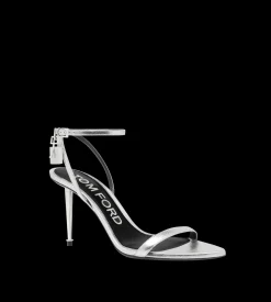 LAMINATED NAPPA LEATHER PADLOCK SANDAL