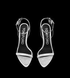LAMINATED NAPPA LEATHER PADLOCK SANDAL