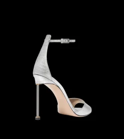 LAMINATED PRINTED TEJUS SPIRE ANKLE STRAP SANDAL