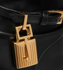 LEATHER PADLOCK ANKLE BOOT
