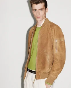 LIGHT SUEDE BOMBER