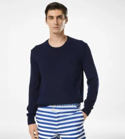 LIGHTWEIGHT COTTON BLEND CREW NECK
