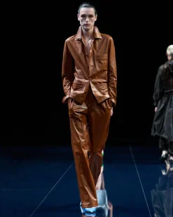 LIGHTWEIGHT LEATHER PAJAMA SHIRT