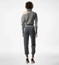 LONG SLEEVE BOAT NECK KNIT WITH TOM FORD METAL PLAQUE