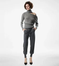 LONG SLEEVE BOAT NECK KNIT WITH TOM FORD METAL PLAQUE