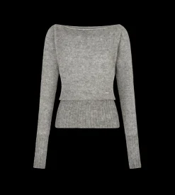 LONG SLEEVE BOAT NECK KNIT WITH TOM FORD METAL PLAQUE