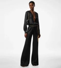 LONG SLEEVE GATHERED JUMPSUIT