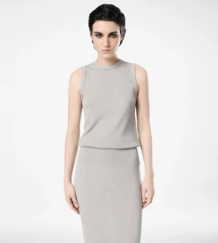MICRO SEQUINS EMBELLISHED RIB RELAXED TANK