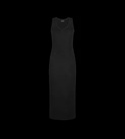 MICRO SEQUINS EMBELLISHED RIB MID-LENGTH TANK DRESS