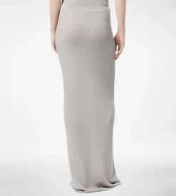 MICRO SEQUINS EMBELLISHED RIB LONG SKIRT