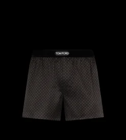 MICRODOT PRINT SILK BOXERS