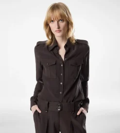 MILITARY SHIRT WITH FRONT POCKETS