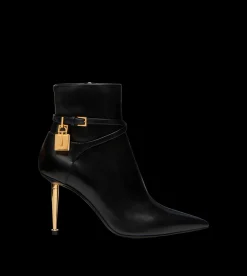 85MM LEATHER PADLOCK ANKLE BOOT