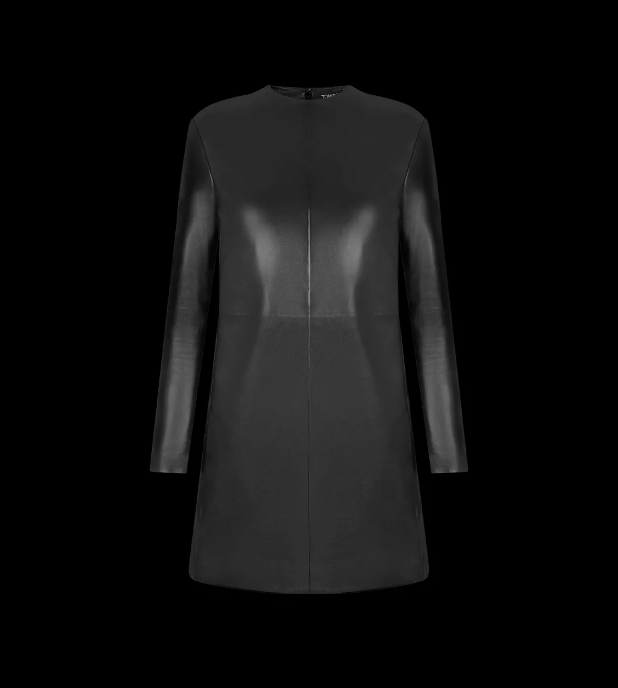NAPPA LEATHER CREWNECK MINI DRESS