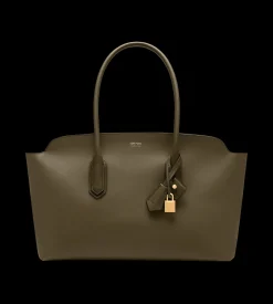 NATURAL GRAIN LEATHER ALEXANDER LARGE SHOULDER BAG