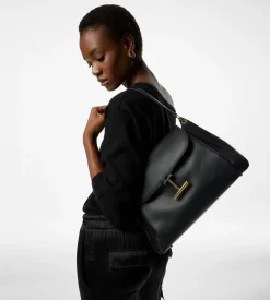NATURAL GRAIN LEATHER TARA MEDIUM SHOULDER BAG