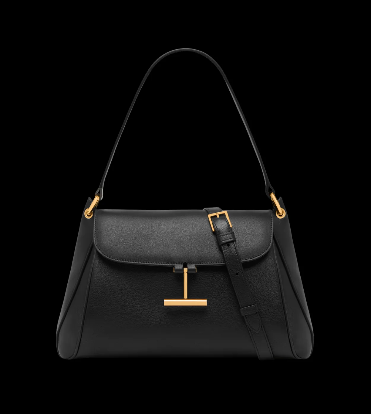 NATURAL GRAIN LEATHER TARA MEDIUM SHOULDER BAG