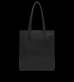 NATURAL LEATHER NORTH SOUTH TOTE