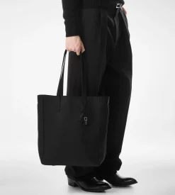 NATURAL LEATHER NORTH SOUTH TOTE