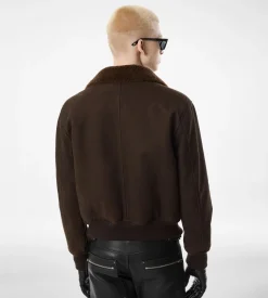 NUBUCK SHEARLING FLIGHT BOMBER