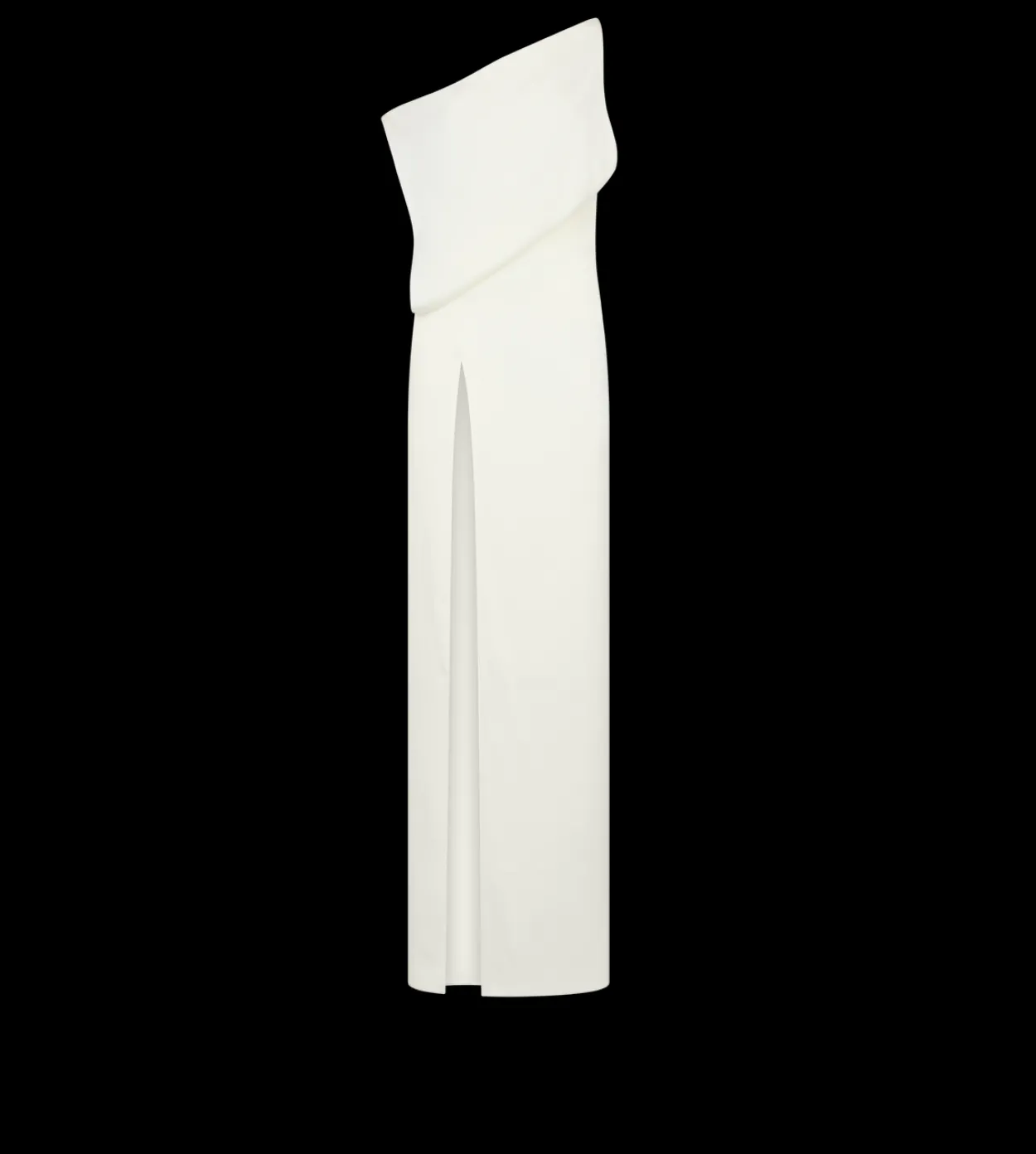OFF THE SHOULDER EVENING DRESS WITH SIDE SLIT