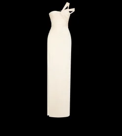 ONE SHOULDER TWIST FRONT EVENING DRESS
