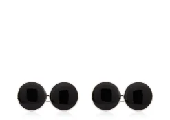 ONYX ROUND CUFFLINKS