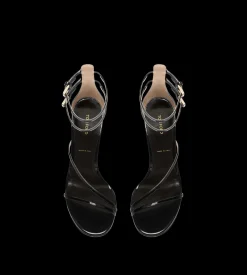 PATENT LEATHER ANKLE STRAP SANDAL