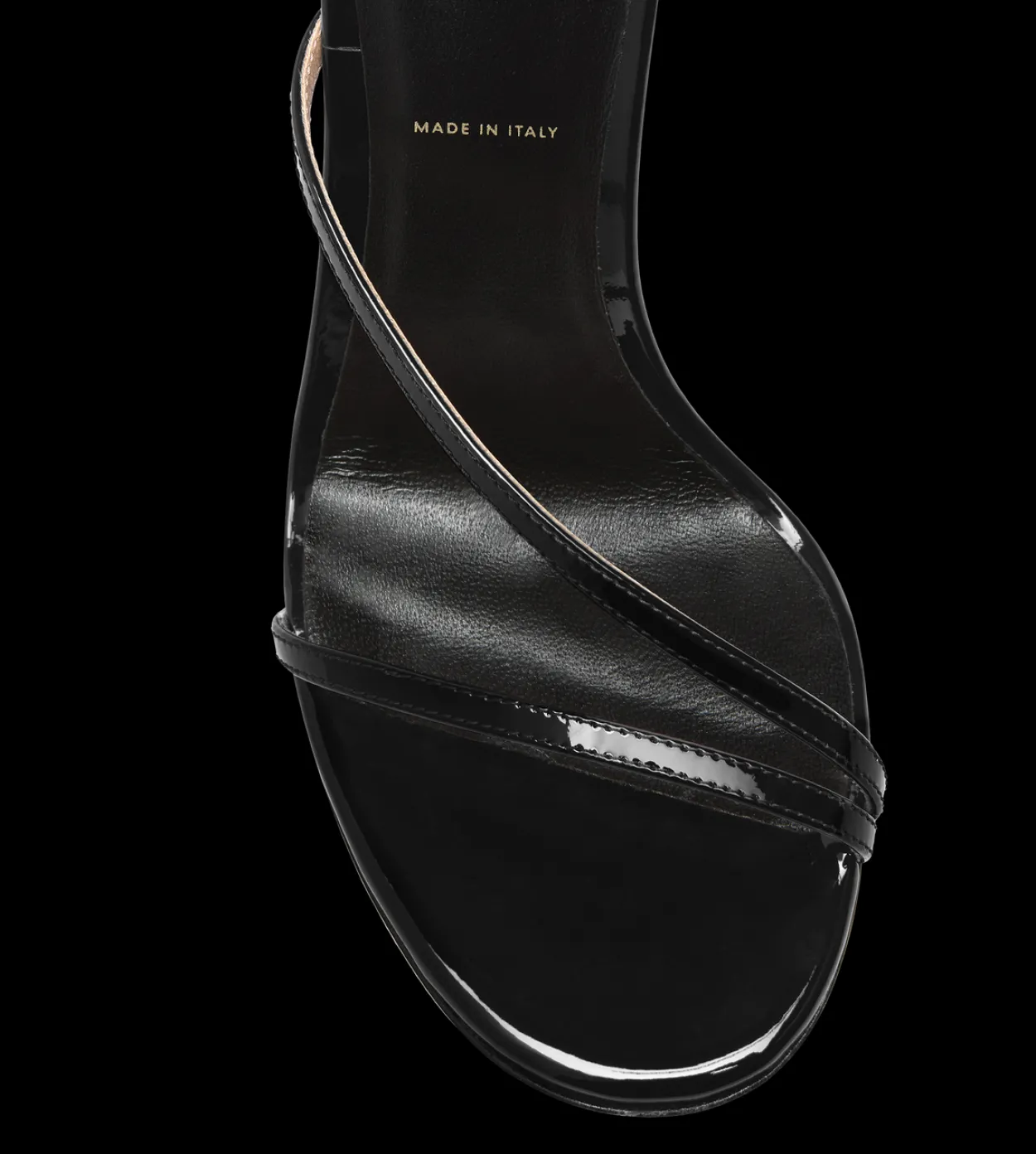 PATENT LEATHER ANKLE STRAP SANDAL