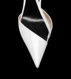 PATENT LEATHER ASYMMETRIC PUMP