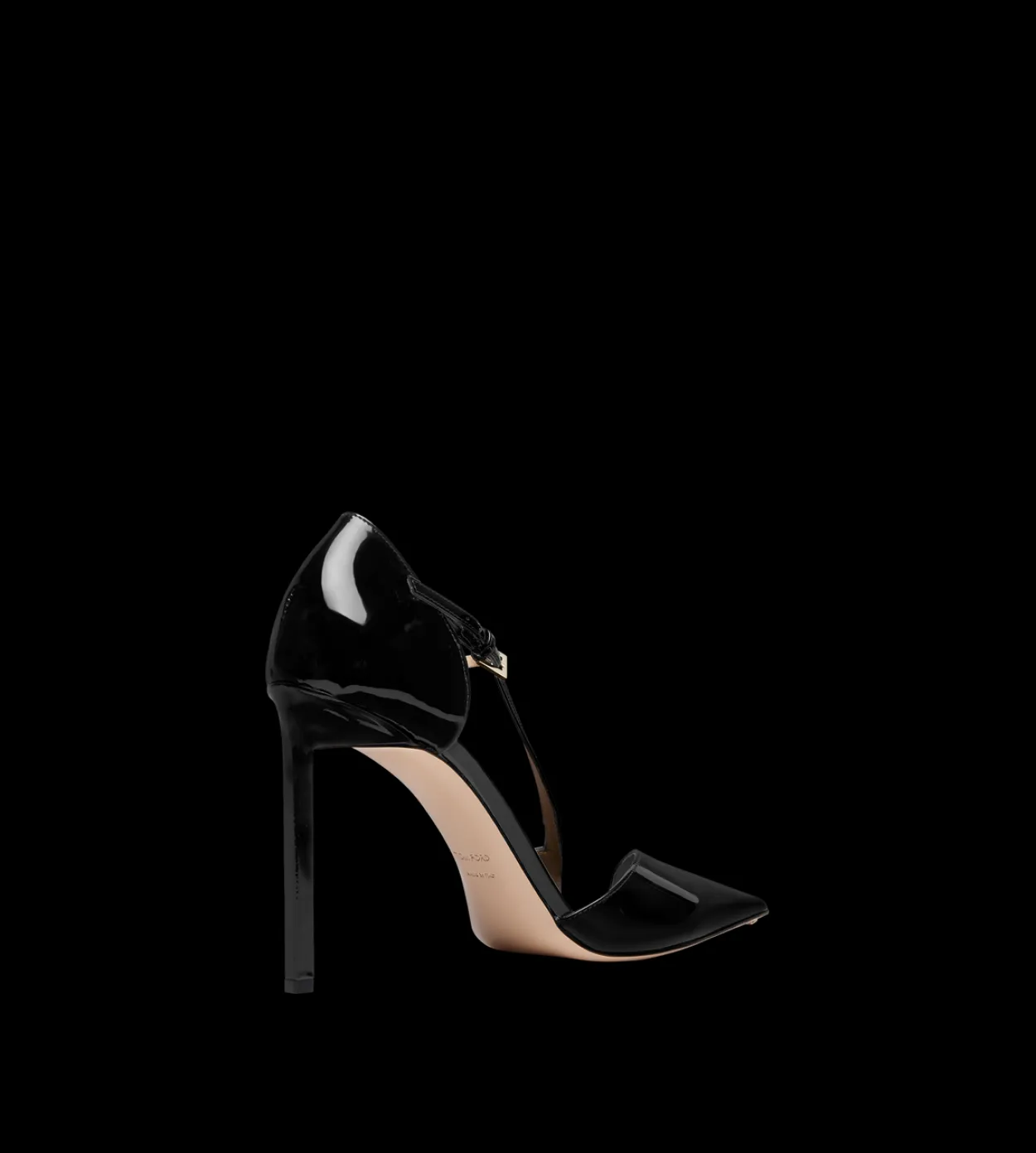 PATENT LEATHER ASYMMETRIC PUMP