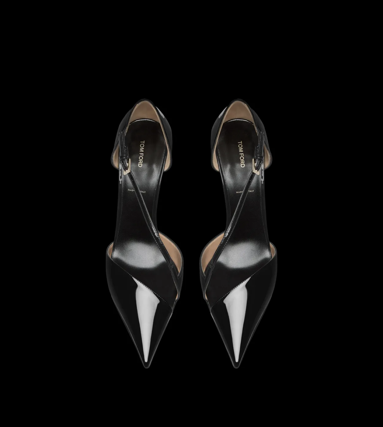 PATENT LEATHER ASYMMETRIC PUMP