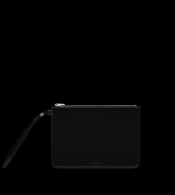 PATENT LEATHER BLADE ZIPPED WRISTLET POUCH