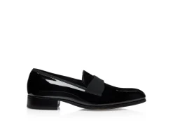 PATENT LEATHER EDGAR EVENING SLIPPER