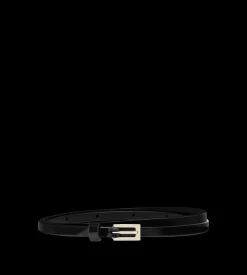 PATENT LEATHER NEEDLE BELT