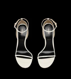 PATENT LEATHER VERTIGO ANKLE STRAP SANDAL