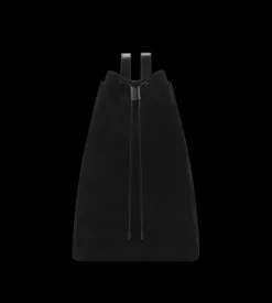 PERFORATED CASHMERE SUEDE T-LINE DRAWSTRING SAC