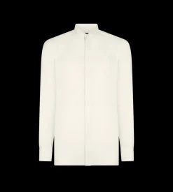 PERFORATED DOT SILK TWILL SLIM FIT EVENING SHIRT