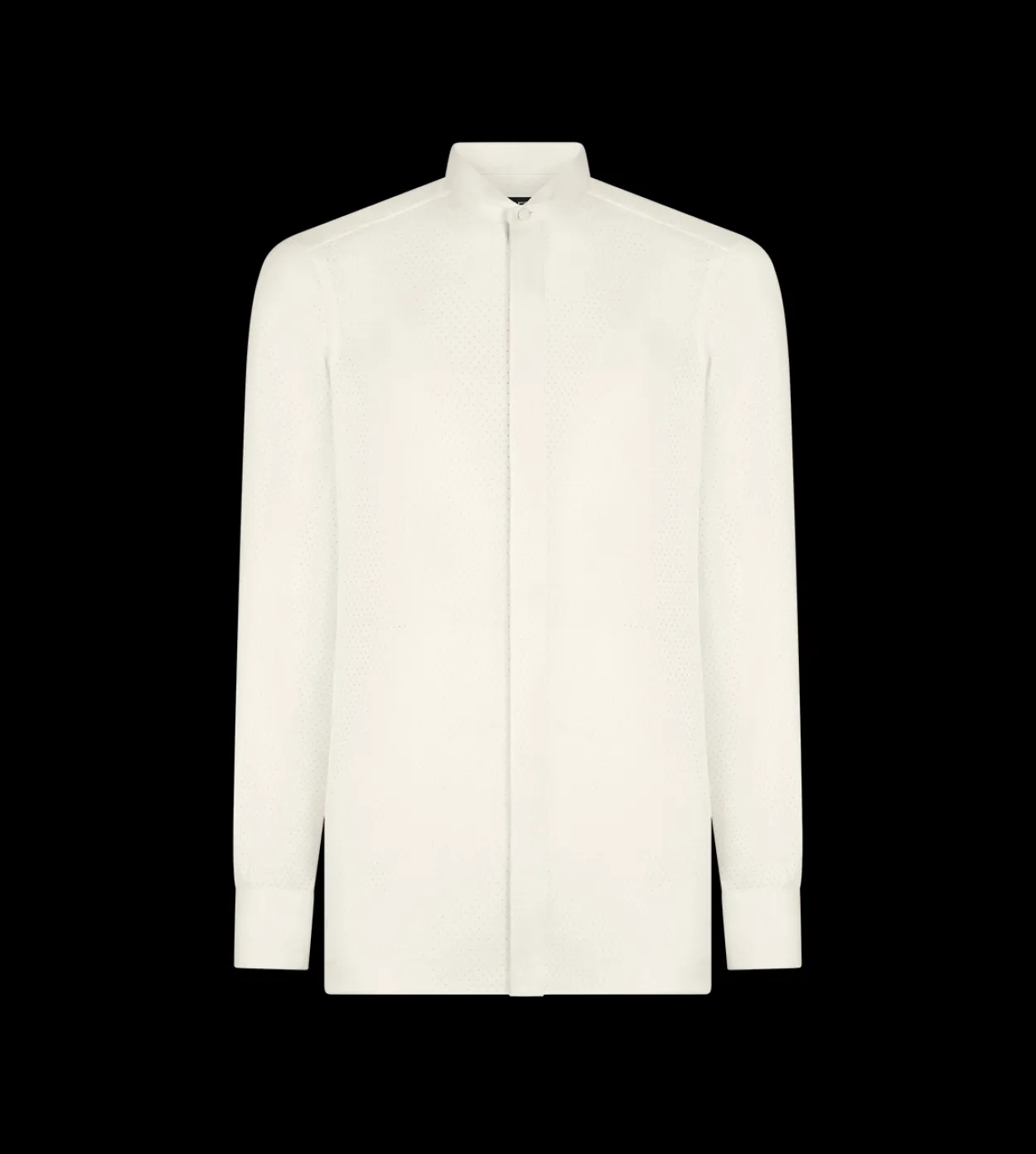 PERFORATED DOT SILK TWILL SLIM FIT EVENING SHIRT