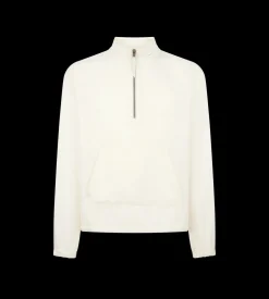 PERFORATED DOT SILK TWILL HALF ZIP