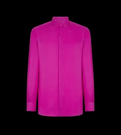 PERFORATED DOT SILK TWILL CLASSIC FIT SHIRT