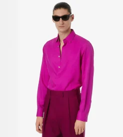 PERFORATED DOT SILK TWILL CLASSIC FIT SHIRT