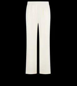 PERFORATED DOT SILK TWILL PLEATED LOUNGE PANT