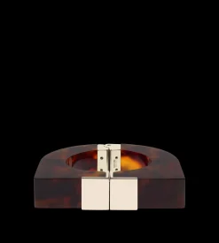PLEXIGLASS AND BRASS DECO BRACELET