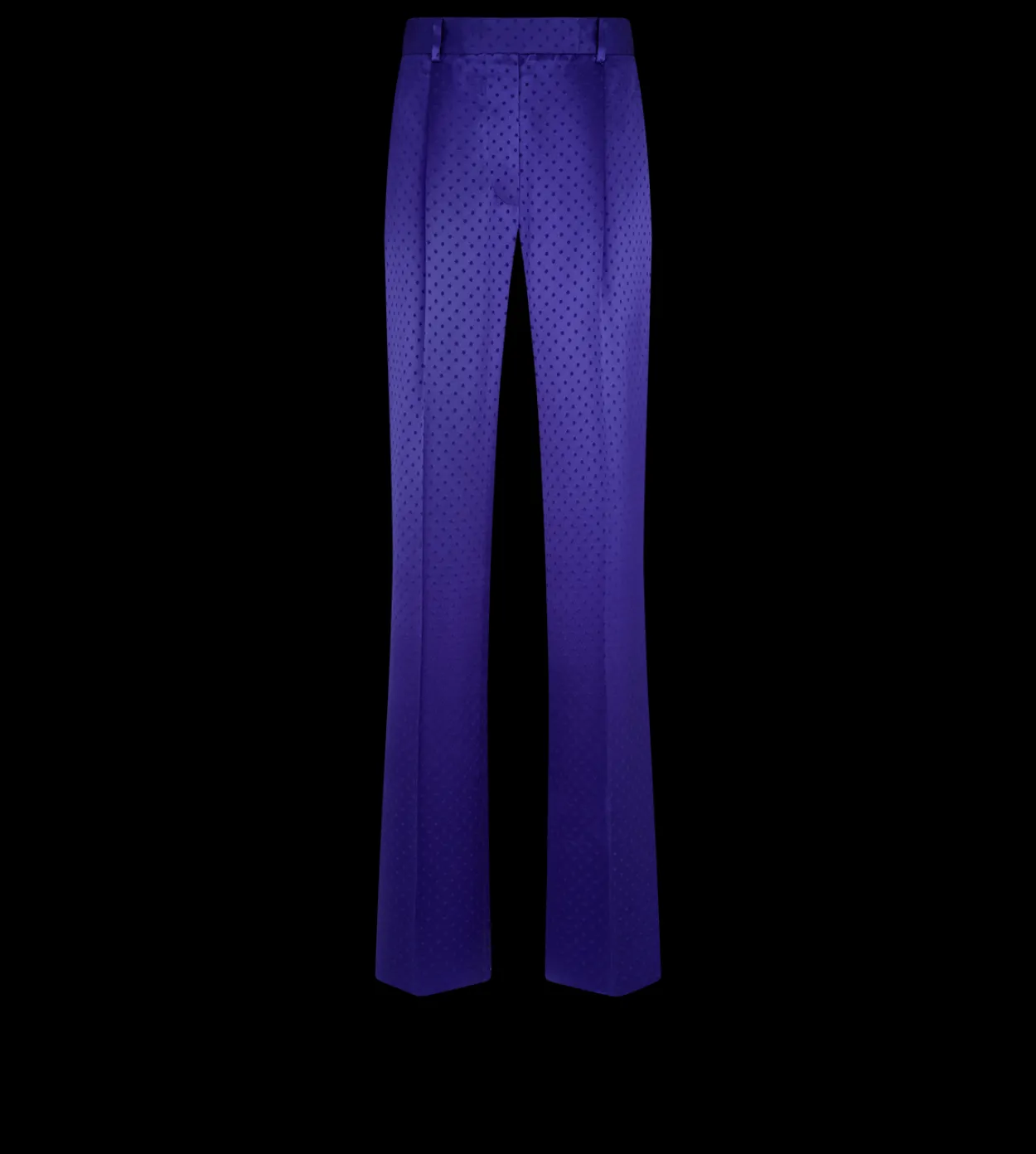 POLKA DOT JACQUARD PLEATED STRAIGHT PANTS