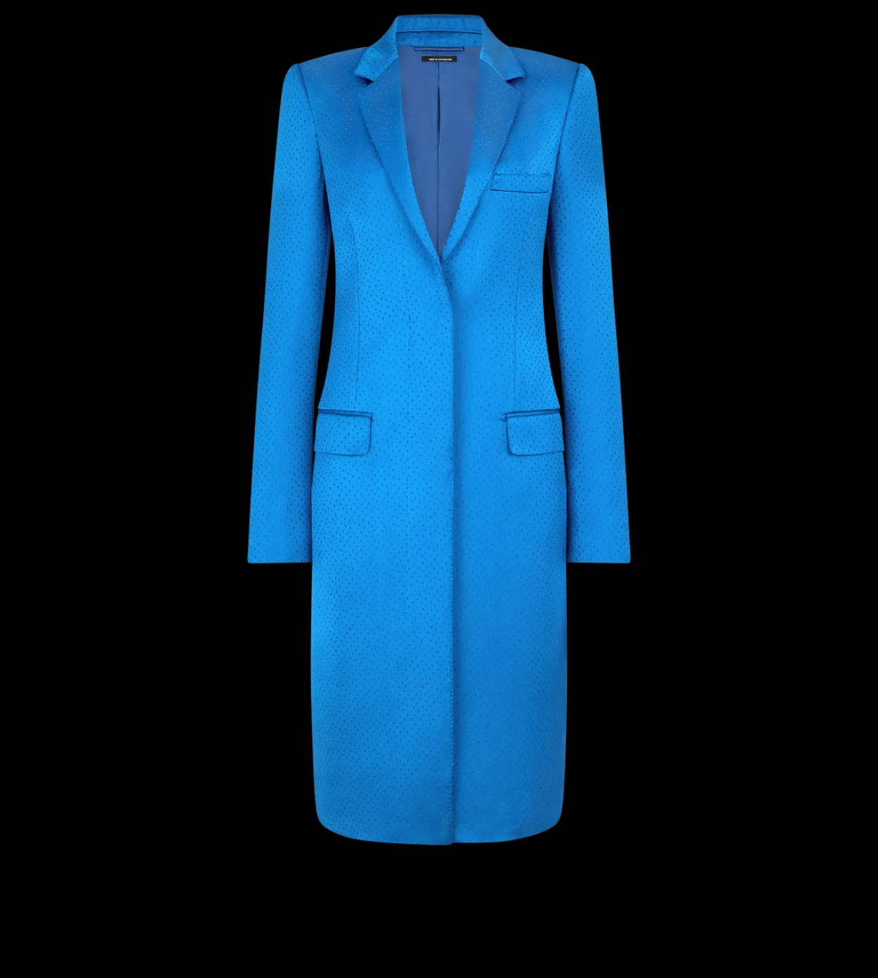 POLKA DOT SILK BLEND SINGLE BREASTED COAT