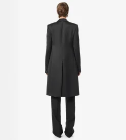 POLKA DOT SILK BLEND SINGLE BREASTED COAT