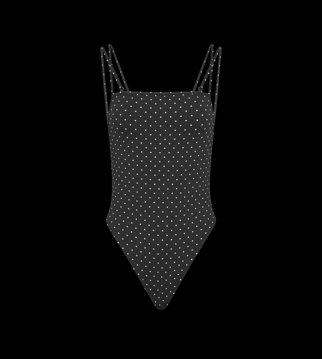 POLKA DOT SWIMSUIT WITH DOUBLE STRAPS