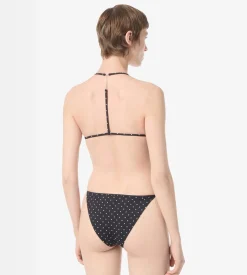 POLKA DOT TRIANGLE BIKINI WITH T-TRIM