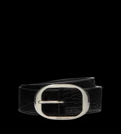 PRINTED ALLIGATOR OVAL BELT